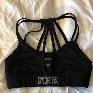 Pink Victoria’s Secret sports bra